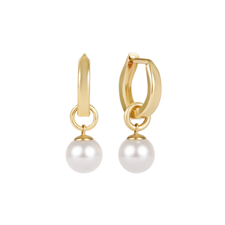 Enewton huggie gold 0.5" hoop - classic pearl 8mm charm