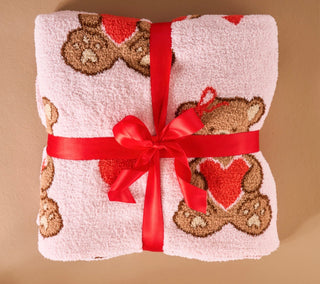 Cozy Dreams Luxe Blanket Teddy Bear Hugs