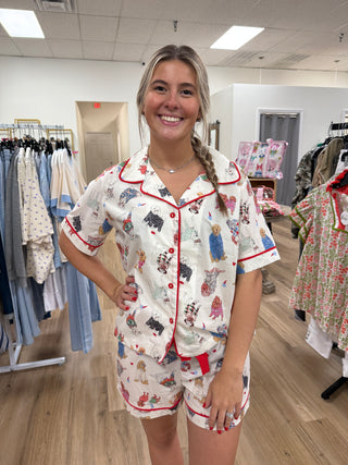 Dog Pajama Short Set