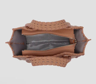 Marla Whipstitch Shaped Satchel