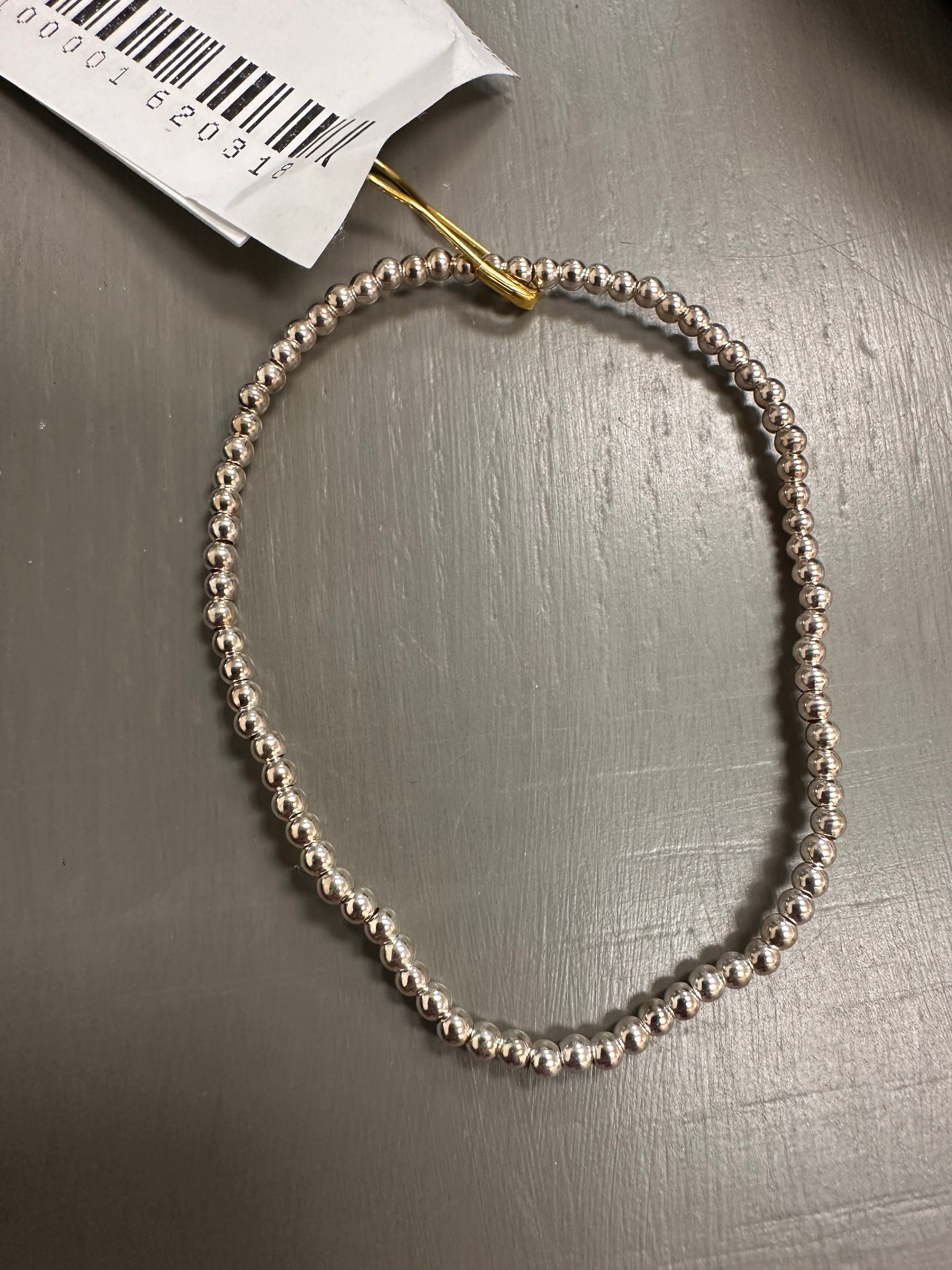 2.5MM Silver Beaded Bracelet