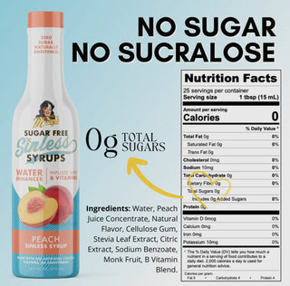 Miss Mary's Peach Sugar Free Sinless Syrup