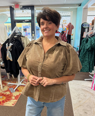 Puff & Polished Mocha Top