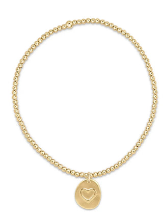 Enewton Classic Gold 2MM Bead Bracelet Inspire Love Small Gold Charm
