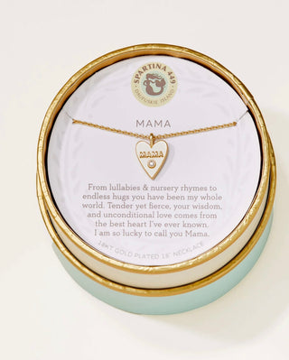 Spartina Necklace 18" Mama/Heart Gold