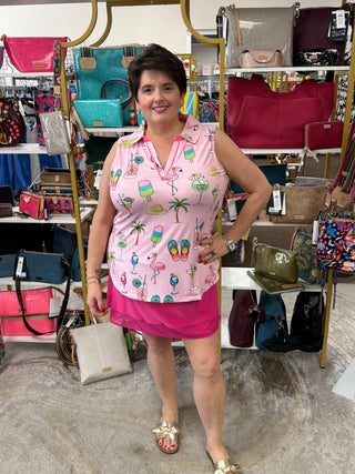 Summer Print Sleeveless Top