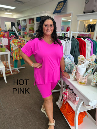Assist Me V-Neck Top & Short Set