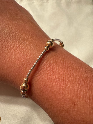 Enewton Purpose Gold 6MM Bead Bracelet Mixed Metal