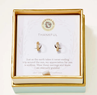 Spartina SLV Hoop Earrings Thankful Gold