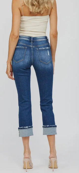 Mica Mid-Rise Straight Leg W/ Cuff Jean