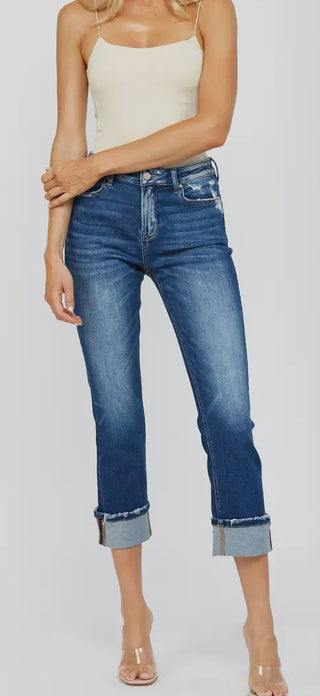 Mica Mid-Rise Straight Leg W/ Cuff Jean