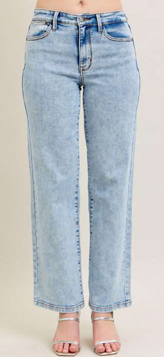 Judy Blue High Waist Stone Wash Straight Fit