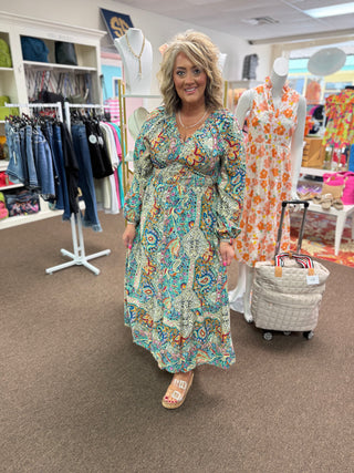 Lotus Maxi Paisley Dress