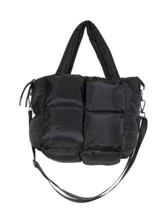 Black Mini Puffer Tote Bag
