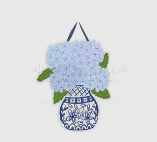 Blue Hydrangea Door Hanger