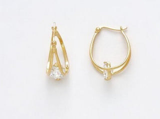 Gold Earring W/ CZ
