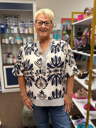 Indigo Bloom Top