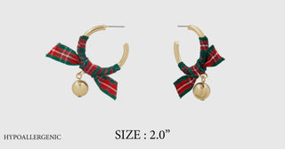 Gold Hoop With Red & Green Ribbon