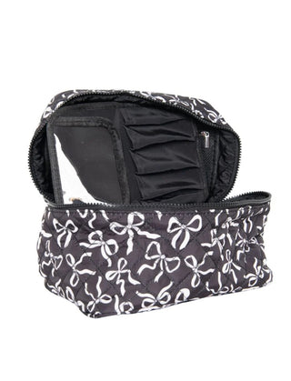 Black & White Bows Makeup Bag