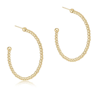 Enewton Beaded Classic 1.25" Post Hoop 2MM Gold