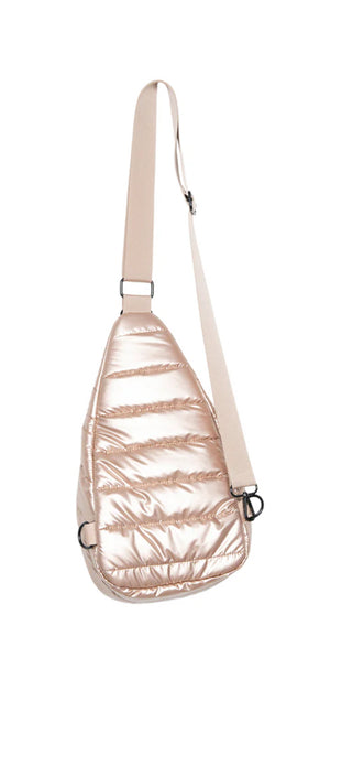 Champagne Metallic Sling Bag