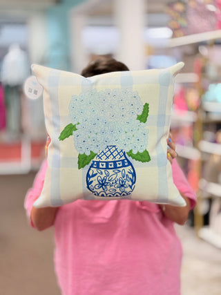 Blue Hydrangea Pillow