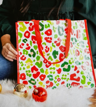 Festive Leopard Gift Bag