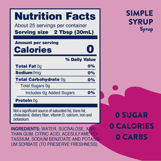 Skinny Mix Sugar Free Simple Syrup
