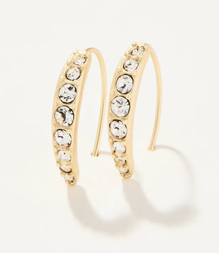 Spartina Arc Hoop Earrings Small/Crystal