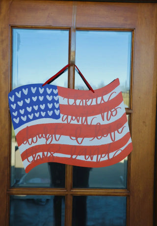 Aint No Doubt Flag Door Hanger