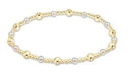 Enewton Gold Sincerity 4mm Bead Bracelet Pearl