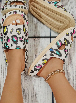 Leopard Print Slip-On Shoes