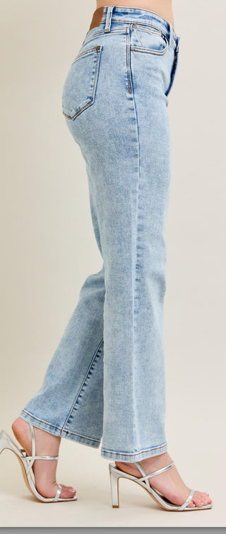 Judy Blue High Waist Stone Wash Straight Fit