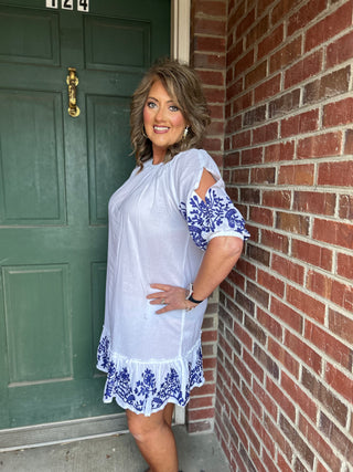 Jules Embroidered Tunic Dress