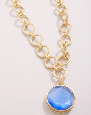 Spartina Naia Chunky Necklace 20" Optic Blue
