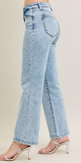 Judy Blue High Waist Stone Wash Straight Fit