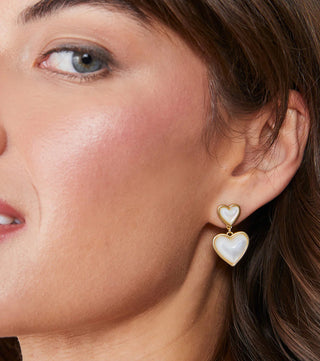 Spartina Full Heart Earring Mother Of pearl