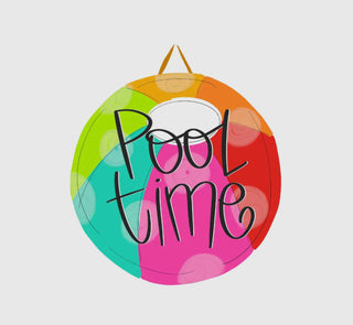 Pool Time Door Hanger