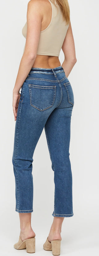 Mica Mid-Rise Slim Crop Straight