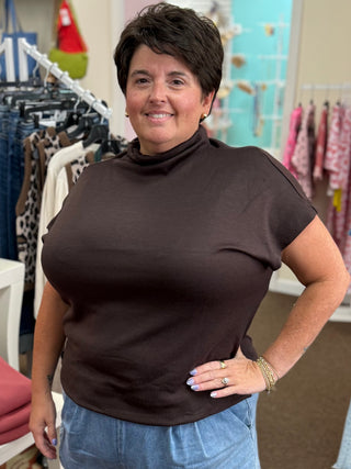 Smooth Talker Mock Neck Top