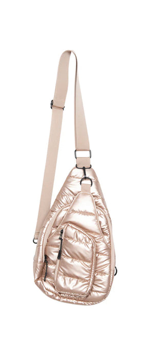Champagne Metallic Sling Bag