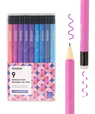 Medium Point Erasable Gen Pen Set - Lavender Dream