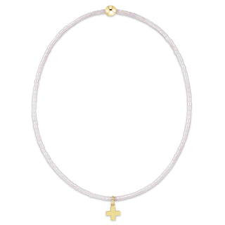 Enewton Hope Classic Signature Cross Gold Charm - Silky White