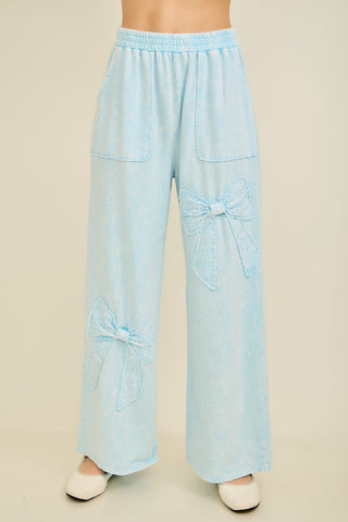 Blue Bow Mineral Wash Pants