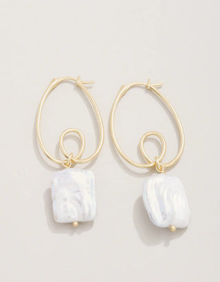 Spartina Loopy Hoop Earrings Pearl
