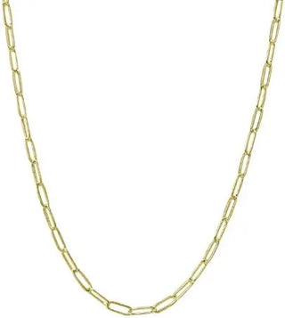 Gold Paperclip Chain 18"