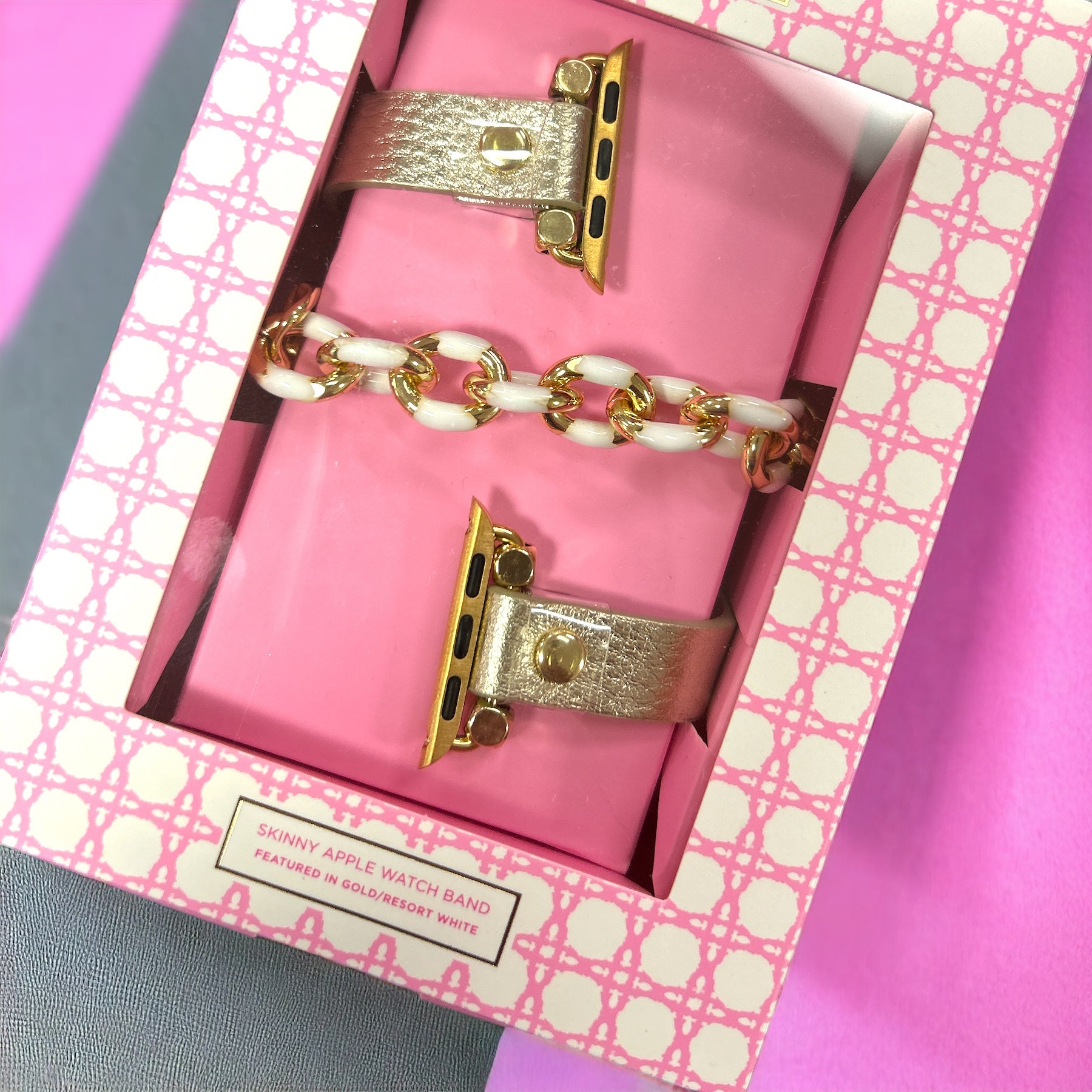 Lilly Pulitzer Skinny Apple Watch Band Gold
