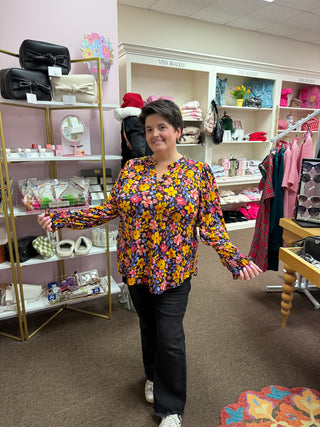 Dear Scarlett Chocolate Smock Sleeve Lizzy