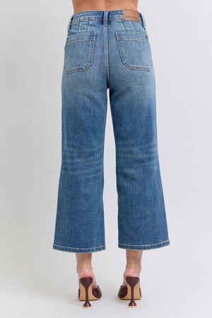 Judy Blue HW Utility Pocket Crop Wide Leg