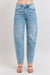 Judy Blue High Waist Side Panel Barrel Leg Jean